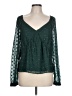 Ann Taylor LOFT Green Long Sleeve Blouse Size L - photo 1