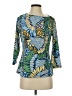 J. McLaughlin Teal 3/4 Sleeve Top Size S - photo 1