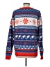 Unbranded 100% Acrylic Print Blue Pullover Sweater Size L - photo 2