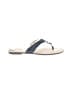 Lilly Pulitzer 100% Leather Blue Flip Flops Size 9 1/2 - photo 1