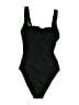 Berlook Solid Black One Piece Swimsuit Size M - photo 1