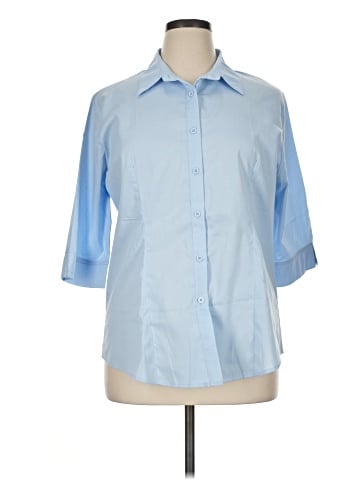 HOTOUCH 3/4 Sleeve Button-Down Shirt (view 1)
