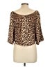 H&M Brown 3/4 Sleeve Blouse Size L - photo 2