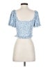Altar'd State Blue Short Sleeve Top Size S - photo 2