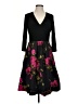 J. Peterman Floral Black Cocktail Dress Size 4 - photo 1