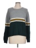 Hem & Thread Color Block Gray Green Pullover Sweater Size L - photo 1