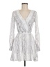 GB 100% Rayon Paisley Silver Cocktail Dress Size M - photo 1