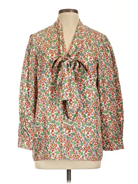 Tory Burch 3/4 Sleeve Silk Top