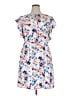 Merona 100% Polyester Print Blue Casual Dress Size XL - photo 1