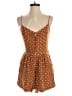 One Clothing 100% Rayon Polka Dots Brown Romper Size S - photo 1