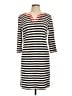 Talbots 100% Cotton Stripes Black Casual Dress Size L - photo 1