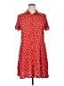 Forever 21 Plus 100% Rayon Polka Dots Red Casual Dress Size 0X - photo 1