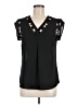 Daniel Rainn 100% Polyester Black Short Sleeve Blouse Size M (petite) - photo 1
