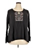 Eyeshadow Gray Black Long Sleeve Blouse Size 2X - photo 1