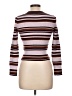 No Comment Stripes Brown Turtleneck Sweater Size L - photo 2