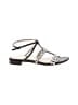 Stuart Weitzman 100% Leather Silver Sandals Size 7 1/2 - photo 1