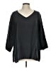 Flax Black 3/4 Sleeve Blouse Size 10 (M) - photo 1