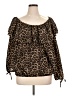 MICHAEL Michael Kors 100% Polyester Brown Long Sleeve Blouse Size 0X - photo 1