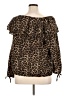 MICHAEL Michael Kors 100% Polyester Brown Long Sleeve Blouse Size 0X - photo 2