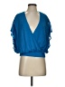 Express Outlet 100% Polyester Blue Short Sleeve Blouse Size S - photo 1