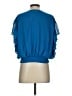 Express Outlet 100% Polyester Blue Short Sleeve Blouse Size S - photo 2