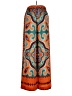Zara Print Orange Casual Pants Size S - photo 2