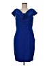 Calvin Klein Solid Blue Cocktail Dress Size 8 - photo 1