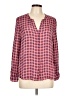 Joie Plaid Red Long Sleeve Blouse Size L - photo 1