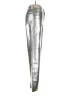 MNG 100% Viscose Metallic Silver Casual Pants Size 2 - photo 4
