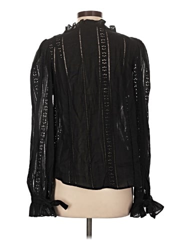 Aqua Long Sleeve Blouse (view 2)