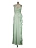 Mac Duggal 100% Polyester Green Cocktail Dress Size 8 - photo 1