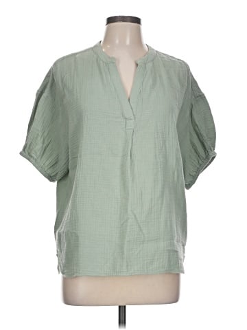 Madewell Lightspun Bubble-Sleeve Popover Shirt (view 1)