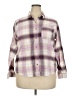 Universal Thread 100% Cotton Plaid Purple Long Sleeve Button-Down Shirt Size XXL - photo 1