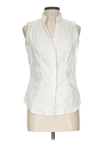 White House Black Market Sleeveless Button-Down Shirt (view 1)