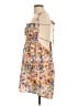 Unbranded 100% Polyester Floral Orange Cocktail Dress Size 12 - photo 5