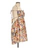 Unbranded 100% Polyester Floral Orange Cocktail Dress Size 12 - photo 4