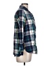 Old Navy 100% Cotton Plaid Teal Long Sleeve Button-Down Shirt Size L - photo 4