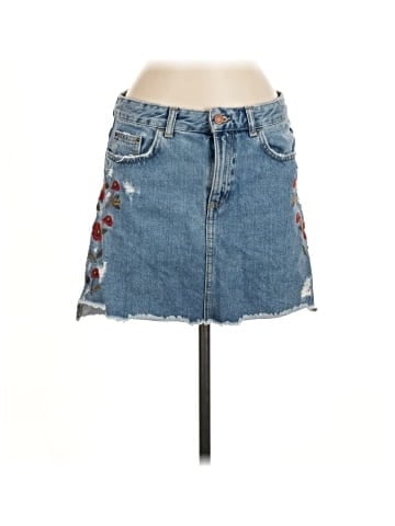 Zara Basic Denim Skirt (view 1)