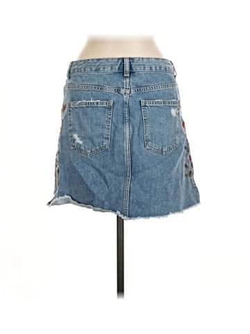 Zara Basic Denim Skirt (view 2)