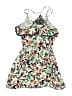 Ella Moss 100% Rayon Tropical Green Ivory Dress Size 12 - photo 2