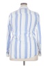 Merona 100% Cotton Stripes Blue Long Sleeve Button-Down Shirt Size XXL - photo 2
