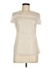 BCBGMAXAZRIA Ivory Short Sleeve Top Size M - photo 1