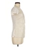 BCBGMAXAZRIA Ivory Short Sleeve Top Size M - photo 4