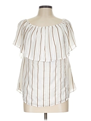 White House Black Market Short Sleeve Blouse (view 1)