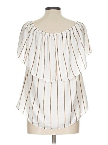 White House Black Market Short Sleeve Blouse (view 2)