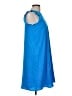 Ann Taylor 100% Polyester Solid Blue Casual Dress Size M - photo 4
