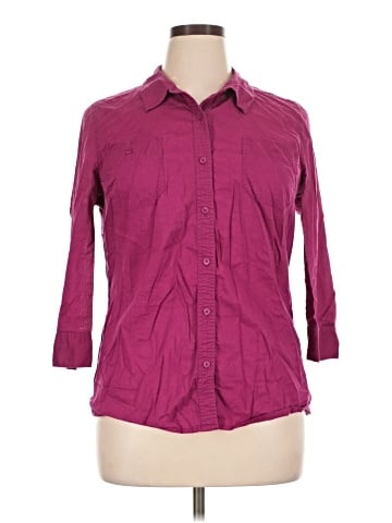 St. John's Bay 3/4 Sleeve Button-Down Shirt (view 1)