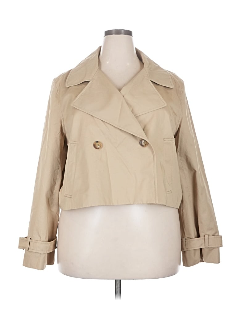 Ann Taylor Loft Trenchcoat In Tan