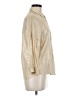 Bill Blass 100% Cotton Metallic Ivory 3/4 Sleeve Blouse Size M - photo 4
