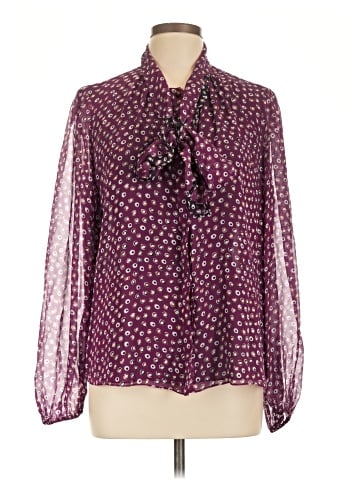 Diane von Furstenberg Long Sleeve Silk Top (view 1)